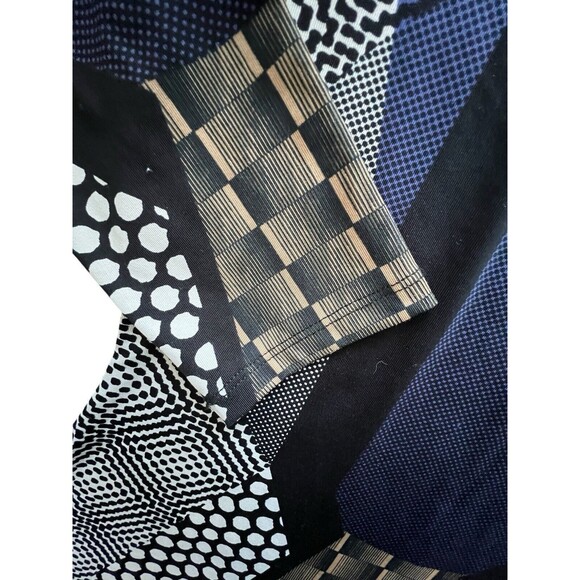 TopShop Abstract Multicolored Print Body Con Dress 3/4 Length Sleeve Size 10 - Picture 5 of 6